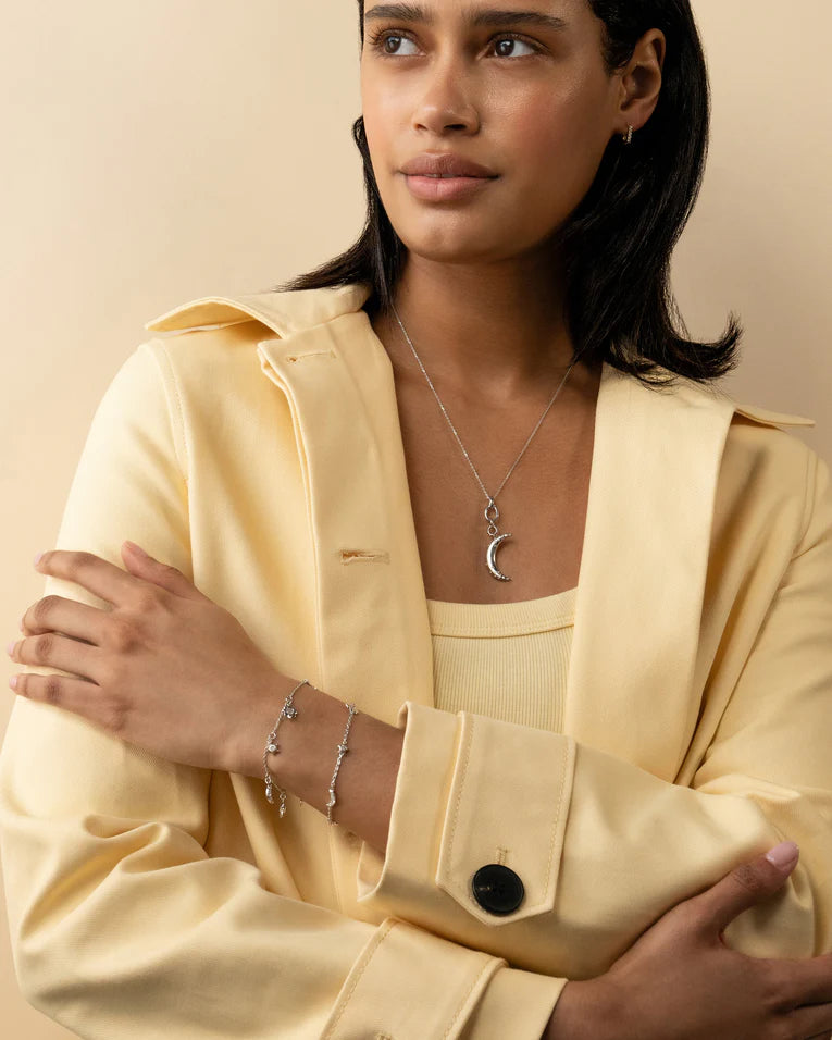 Design Your Own Single Station Charm Necklace in Sterling Silver, 18-20"