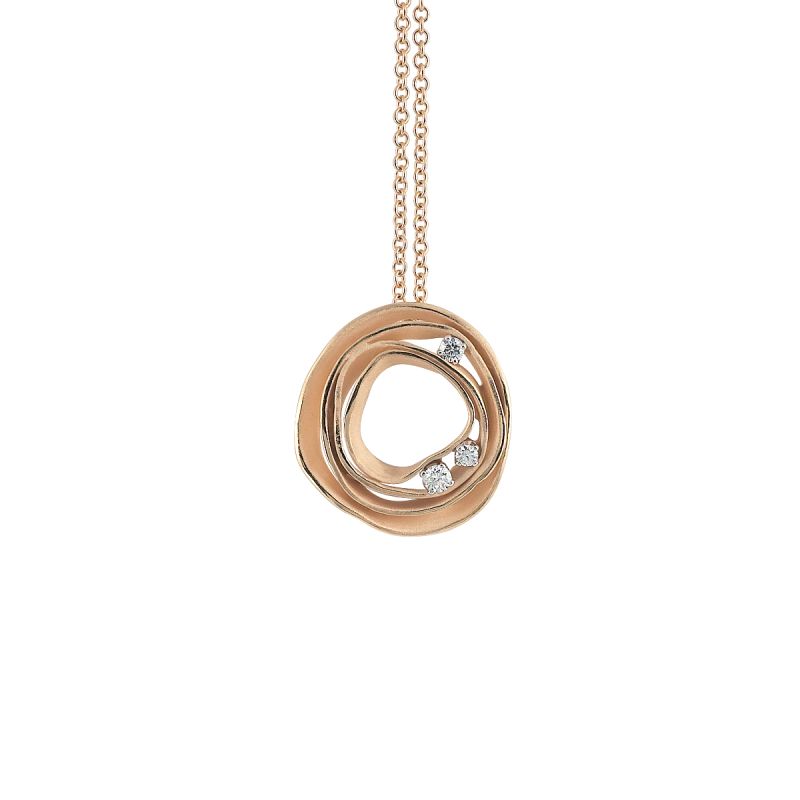 Annamaria Cammilli-Dune-Diamond Circle Pendant-GPE0776J-at Schiffman’s Jewelers