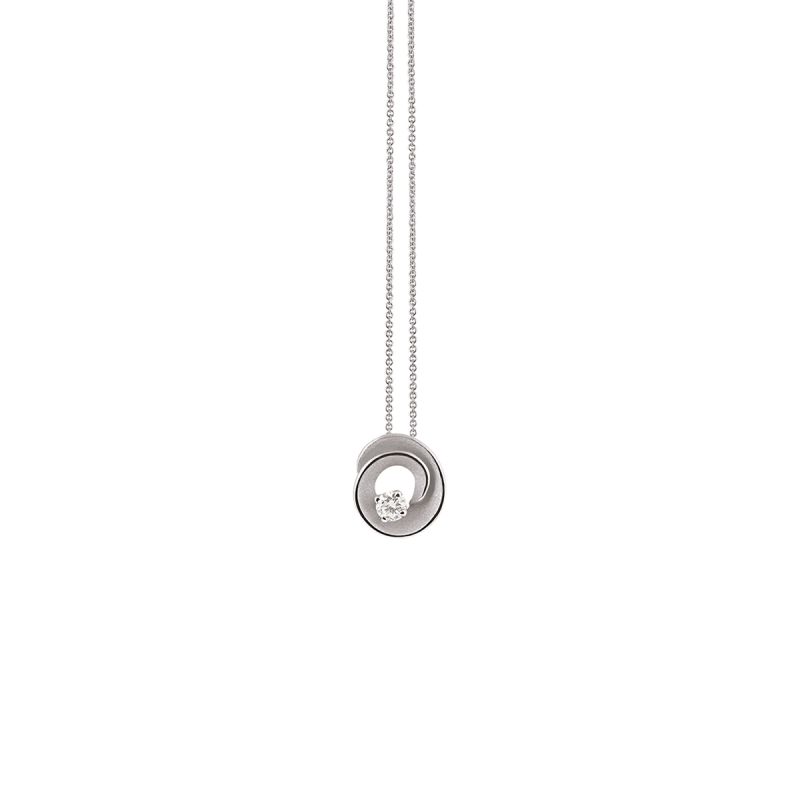 Annamaria Cammilli-Dune Assolo-Round Diamond Circle Pendant-GPE3237W-at Schiffman’s Jewelers
