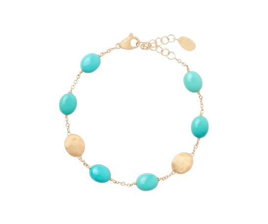 Siviglia Turquoise Stone Bracelet in 18K Yellow Gold