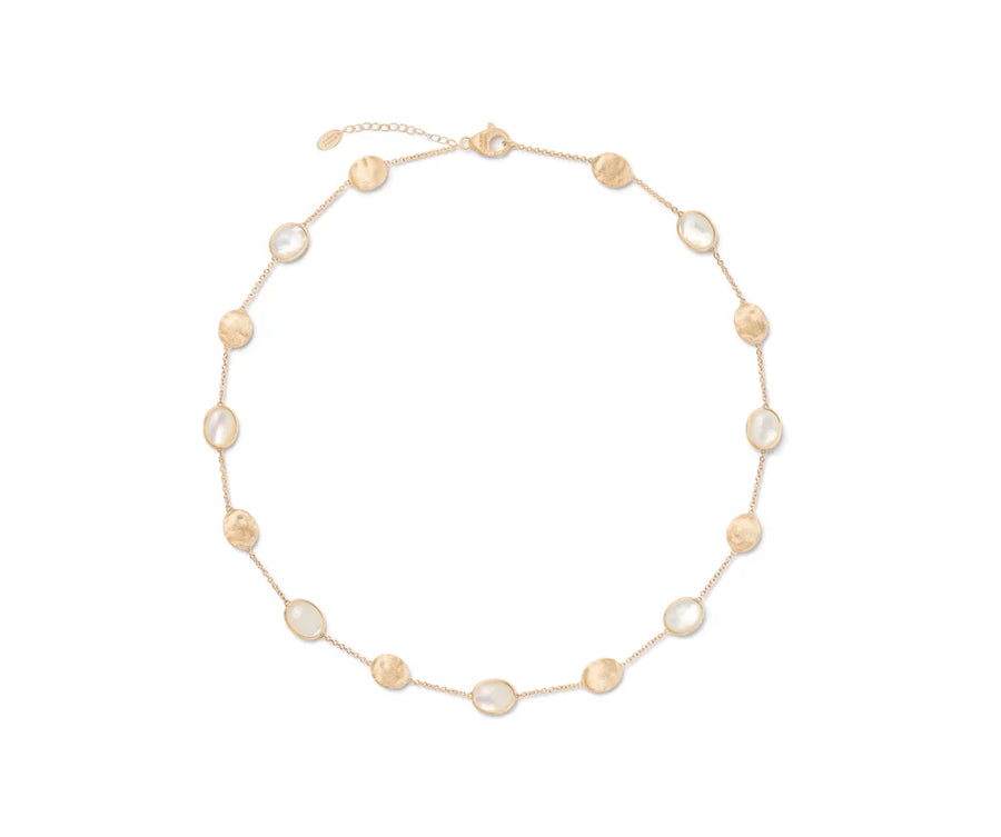 Siviglia Mother of Pearl Necklace in 18K Yellow Gold, 16.5in