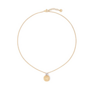 Africa 0.22ct Diamond Ball Necklace in 18K Yellow and White Gold, 16.5in