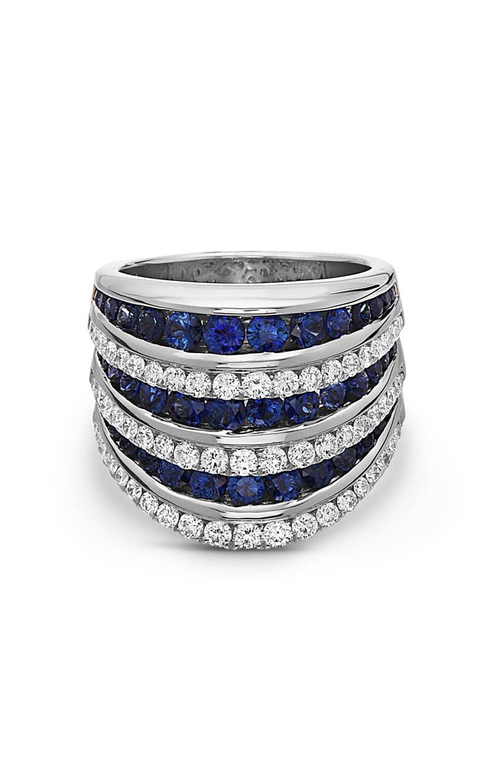 Charles Krypell-diamond-sapphire-6-row-ring-3_8104_SW-210000493175-at Schiffman's Jewelers