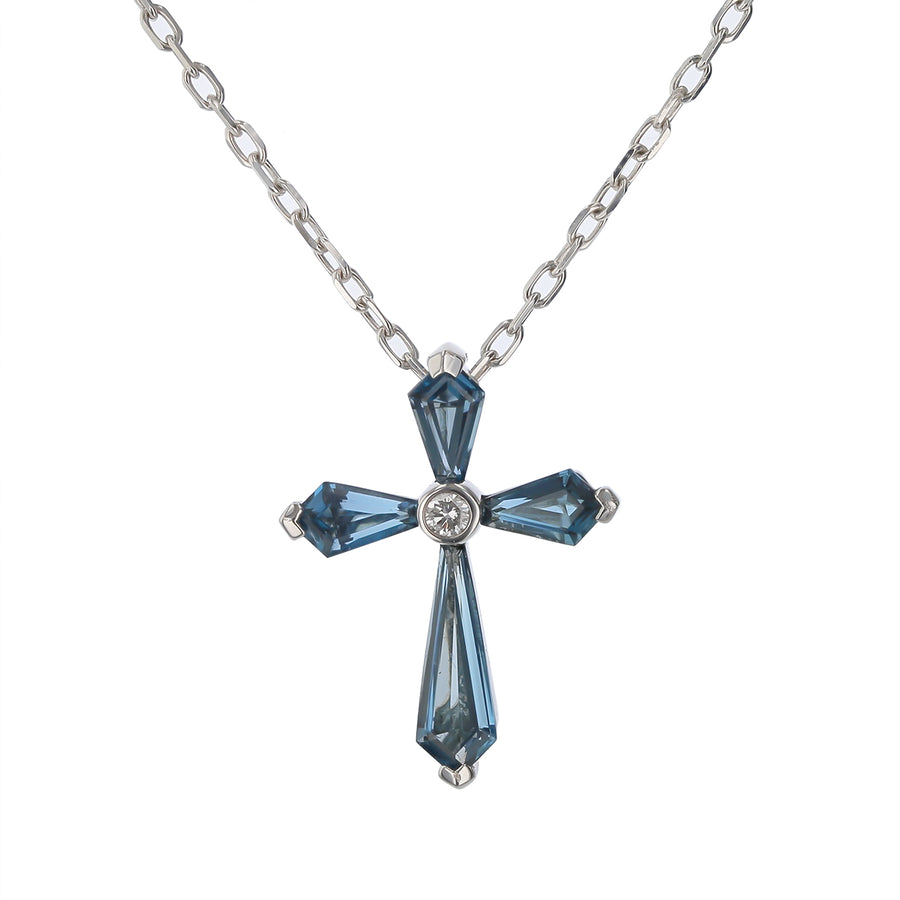 Charles Krypell-london-blue-topaz-and-diamond-cross-pendant-4_7389_WBT-210000493194-at Schiffman's Jewelers