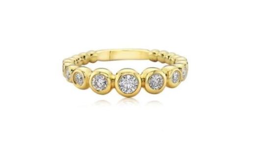 Charles Krypell Diamond Bubble Tapered Ring-3_9429_YD-210000493199-at Schiffman's Jewelers