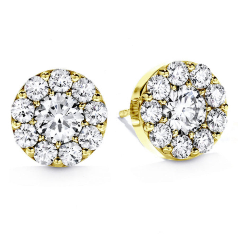 Fulfillment 0.47-0.55ct Round Diamond Stud Earrings in 18K Yellow Gold