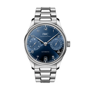 42.4mm Portugieser Automatic 42 with Blue Dial in Stainless Steel, Bracelet