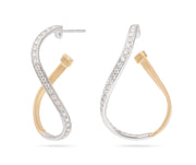 Marrakech Diamond Twist Earrings in 18k Yellow Gold