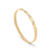 Masai 0.10ct Diamond Coil Bangle Bracelet in 18K Yellow Gold