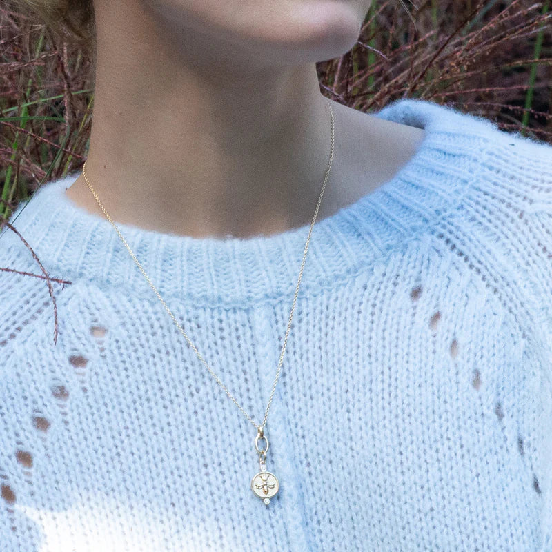 Design Your Own Single Station Charm Necklace in 18K Yellow Gold, 18-20" chain