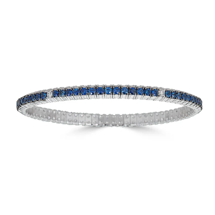Zydo-Blue Sapphire and Diamond Bracelet-71490-at Schiffman's Jewelers