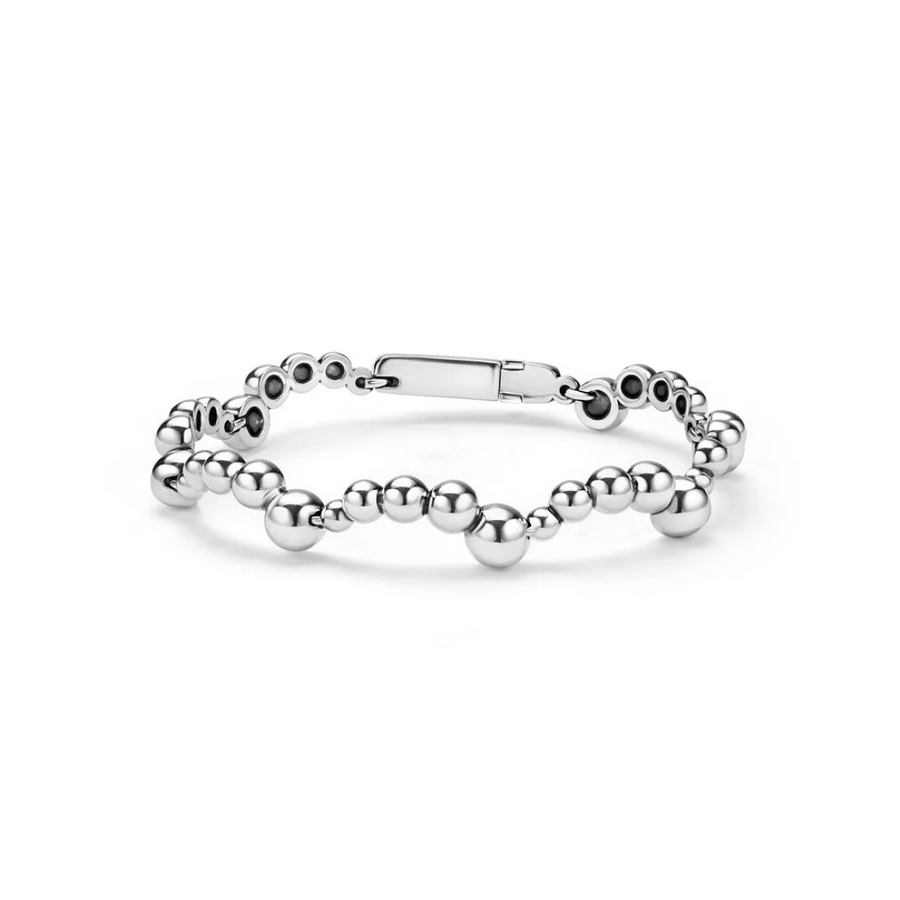 Caviar Bubbly 7mm Cuff Bracelet in Sterling Silver, 7"
