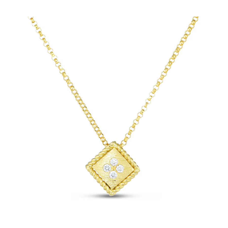 Palazzo Ducale 0.04ct Diamond Pendant in 18K Yellow Gold