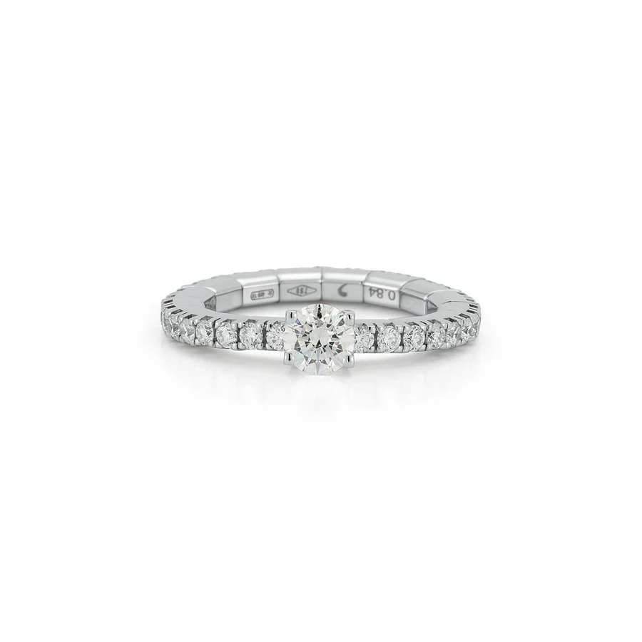 1.34ct Diamond Stretch Ring in 18K White Gold