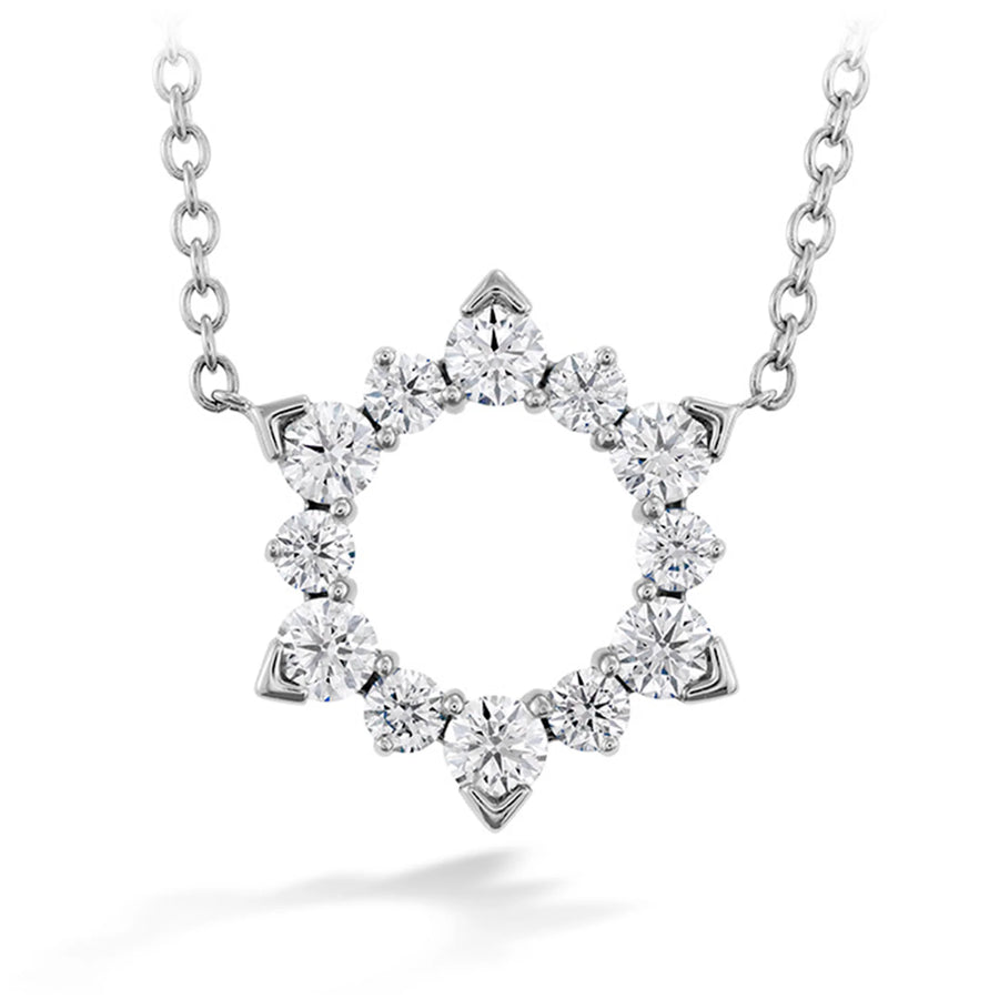 Aerial Eclipse Diamond Necklace in 18K White Gold, 18in