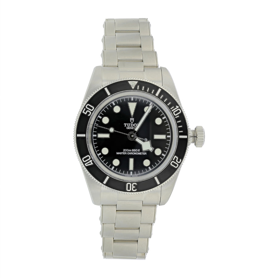 41mm Tudor Black Bay Watch with Black Dial in Stainless Steel, Bracelet