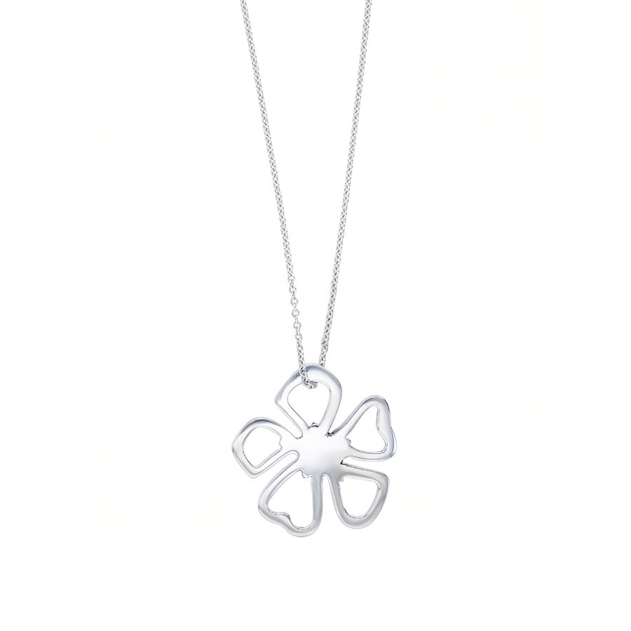 Tiffany & Co. Flower Pendant in Sterling Silver, 16" chain