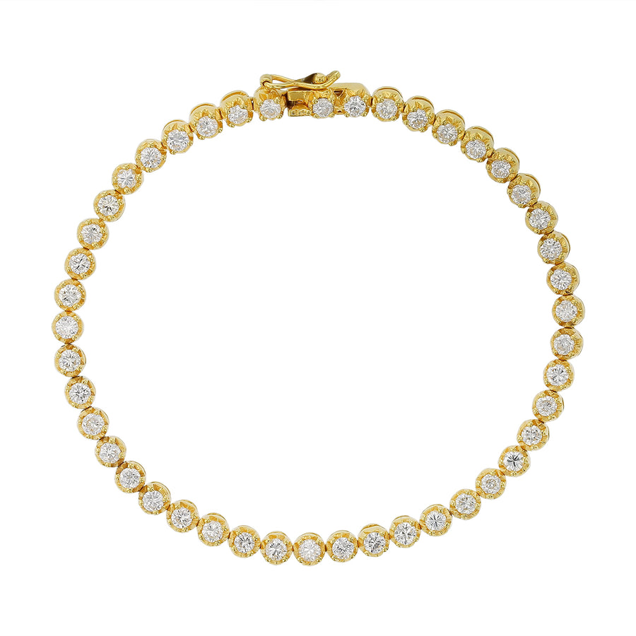 3.00ct Diamond Tennis Bracelet in 18K Yellow Gold, 7in