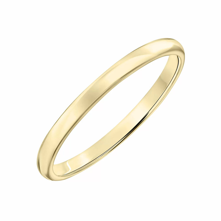 Low Dome Comfort Fit Band in 14K Yellow Gold, Size 6