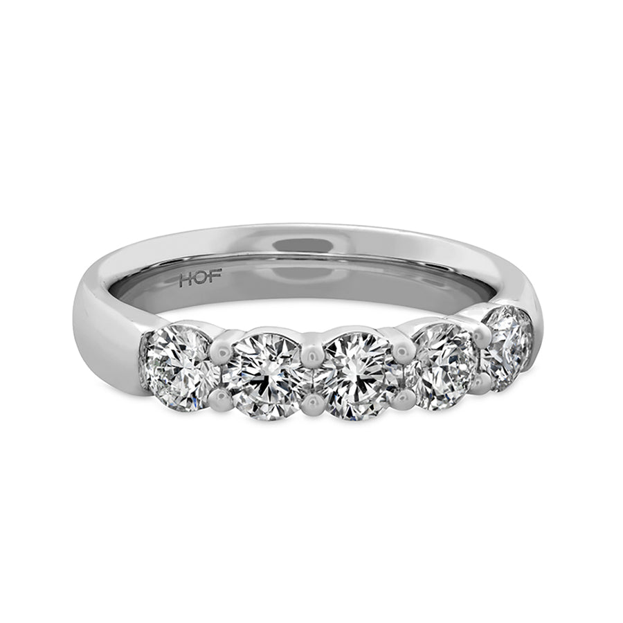 Signature 5-Stone Diamond Band in Platinum, Size 6.5