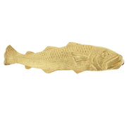 14K Yellow Gold Textured Fish Pin