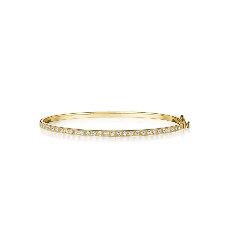 Classic 0.63ct Diamond Bangle Bracelet in 18K Yellow Gold