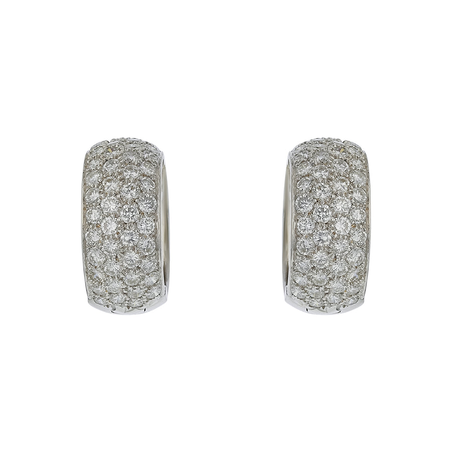 2.46ct Diamond HI/VS1-VS2 Hoop Earrings in 18K White Gold