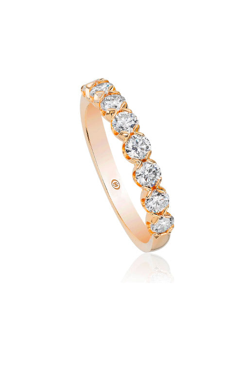 0.58ct Diamond Partway Band in 14K Yellow Gold, Size 6.5