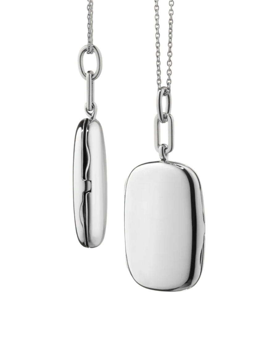 Slim Jane Locket in Sterling Silver, 22"