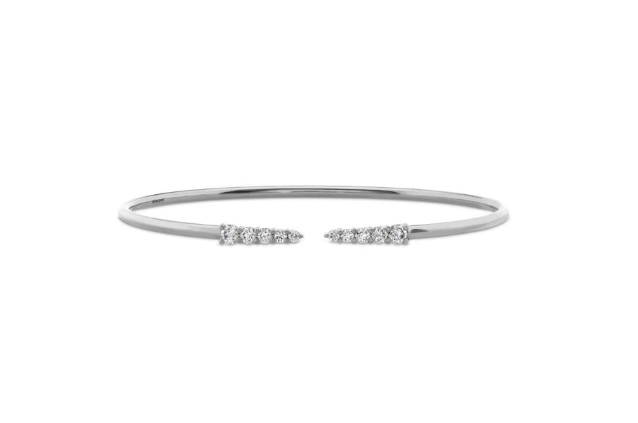 Identity 0.46-0.53ct Diamond Bangle Bracelet in 18K White Gold