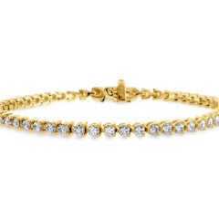 Select Temptation 2.90-3.04ct Diamond Tennis Bracelet in 18K Yellow Gold, 7"