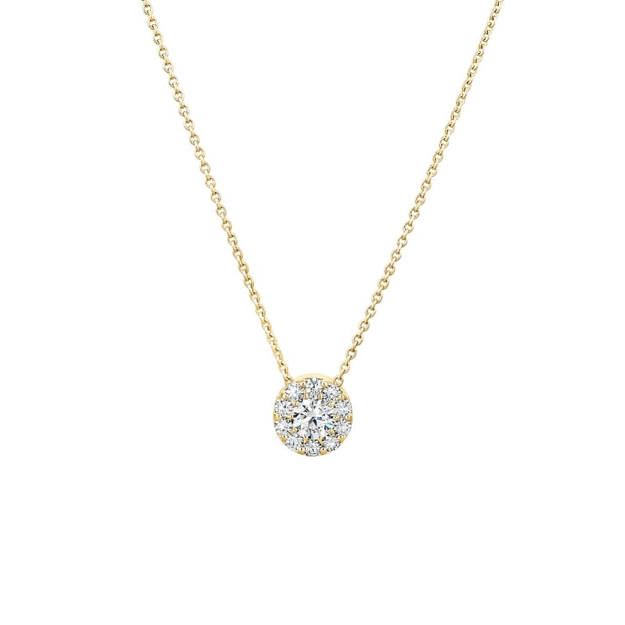 Fulfillment 0.90-1.07ct Diamond Round Pendant in 18K Yellow Gold, 18" chain
