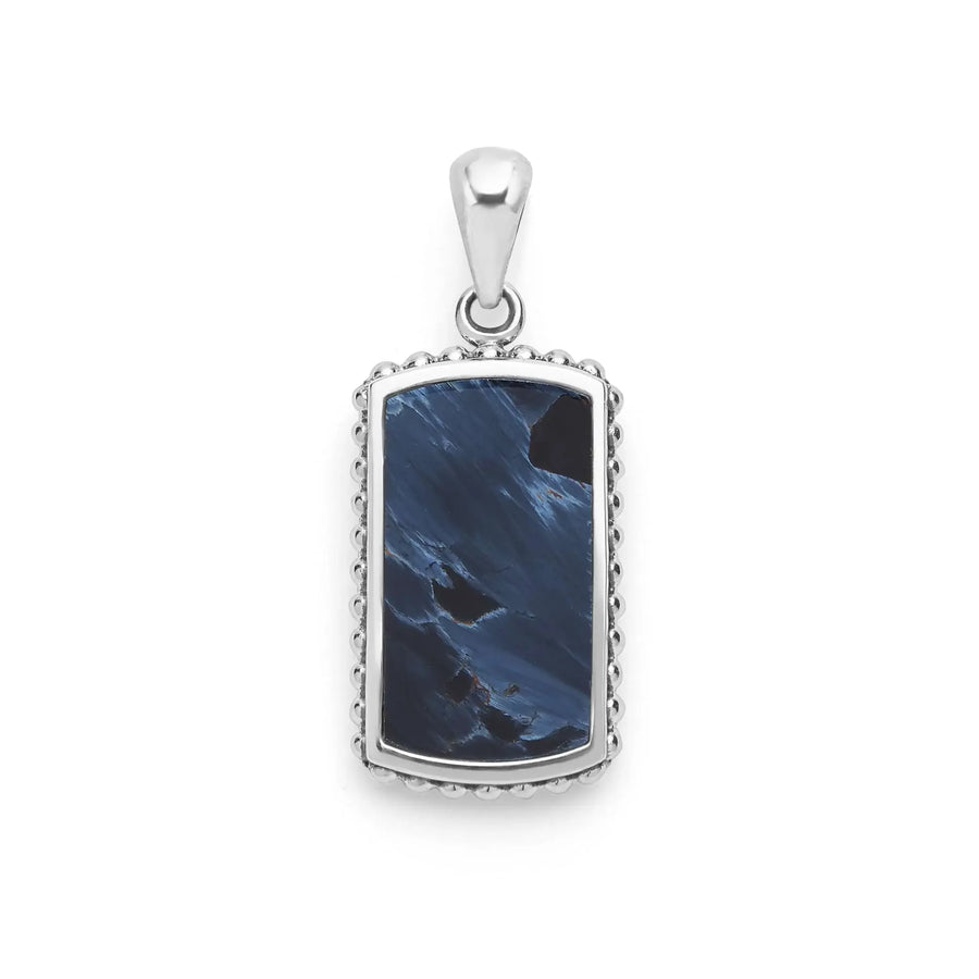 Anthem Pietersite 34x14mm ID Tag Pendant in Sterling Silver