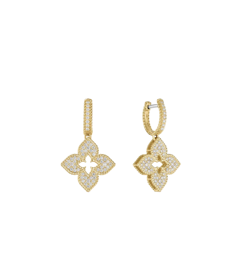 Venetian Princess 0.77ct Diamond Drop Earrings in 18K Yellow Gold