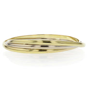 18K Yellow Gold and White Gold 3 Strand 11.75mm Bangle