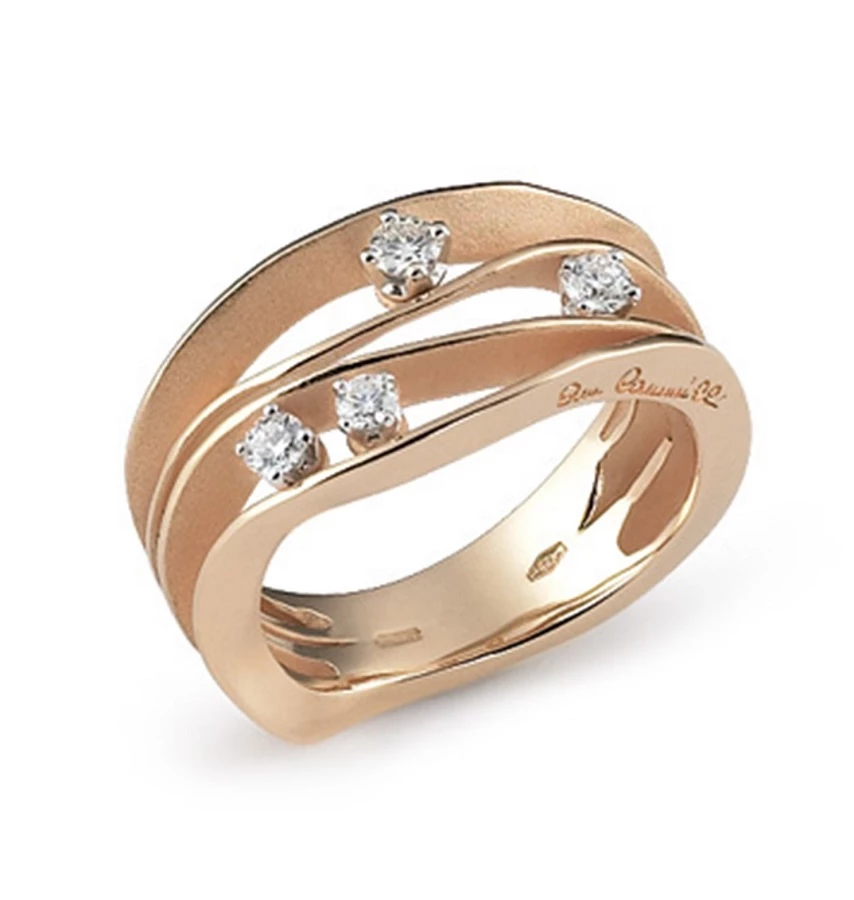 Dune Diamond Ring in 18K Orange Apricot Gold, Size 7