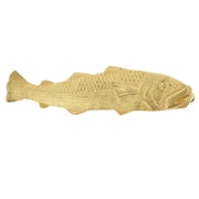 14K Yellow Gold Textured Fish Pin