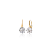 Points North 4.38ct Rock Chrystal Drop Earrings in Sterling Silver and 18K Yellow Gold