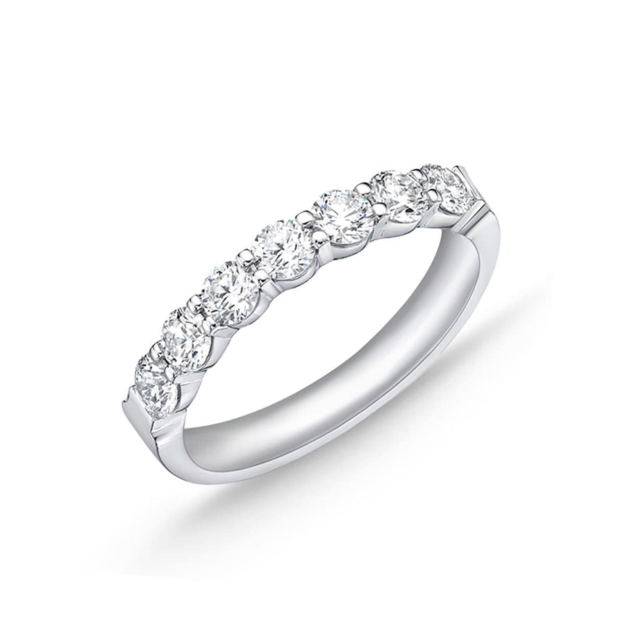 Petite Prong 1.04-1.16ct Diamond 7-Stone Band in Platinum, size 6.5