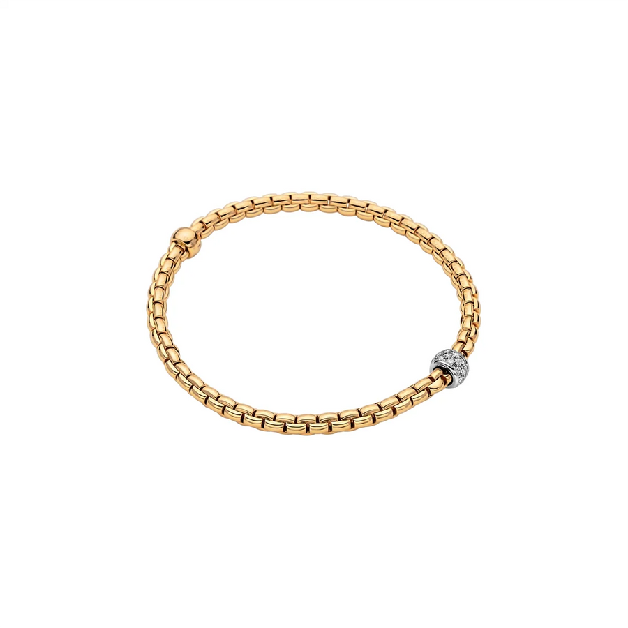EKA Diamond Bracelet in 18K Yellow and White Gold, Large