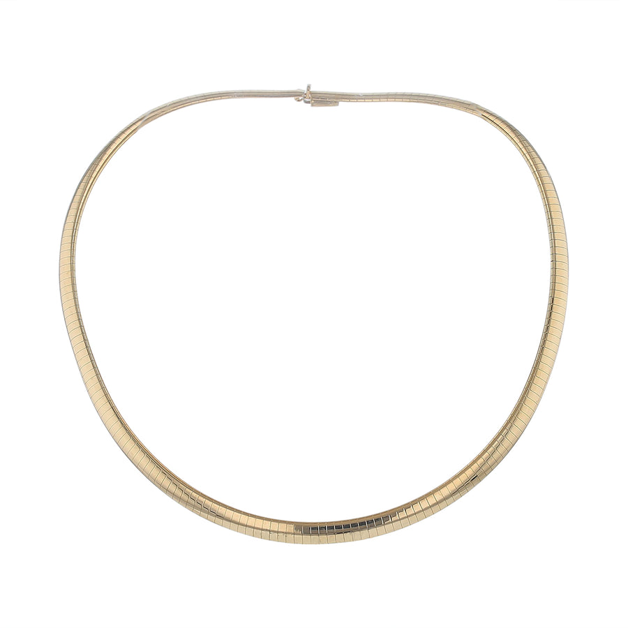 6mm Omega Chain Necklace in 14k Yellow Gold 16in