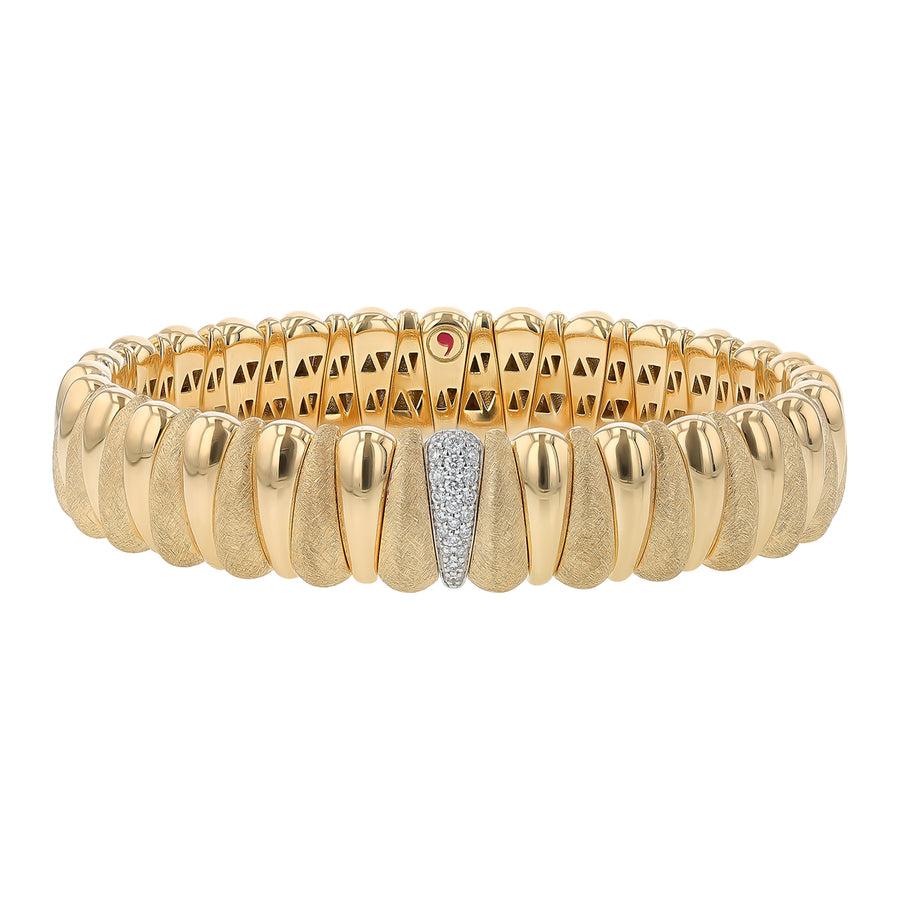 0.18ct Diamond Stretch Bracelet in 18K Yellow Gold