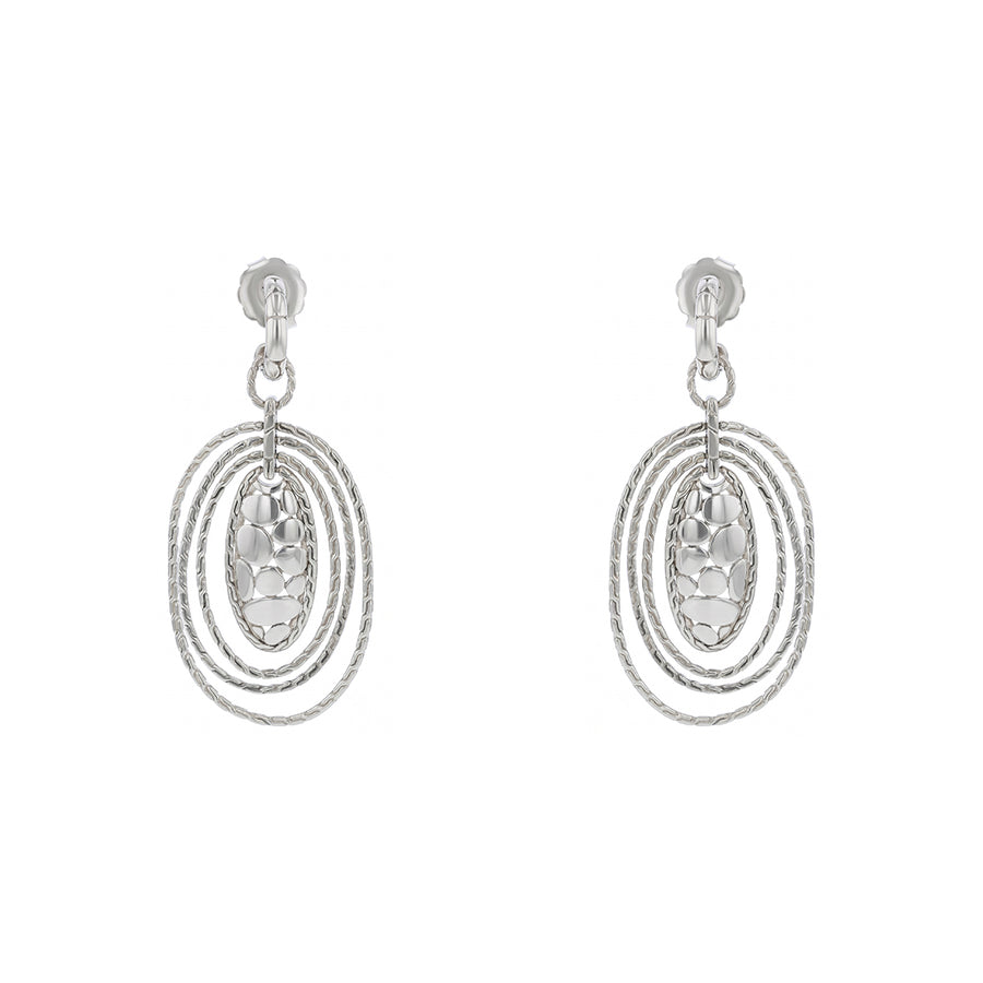 John Hardy Kali Collection Oval Drop Earrings in Sterling Silver
