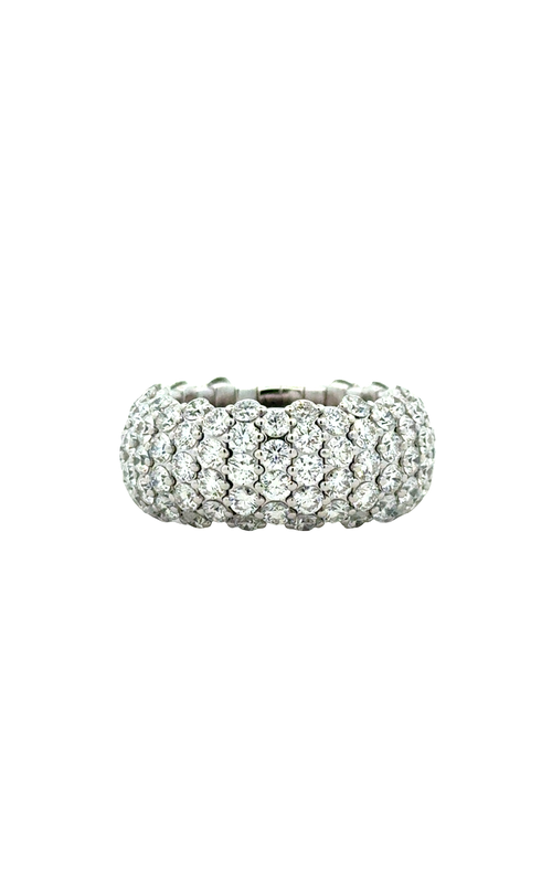 Bianchi 4.59ct Diamond Stretch Eternity Band in 18K White Gold, size 6.5