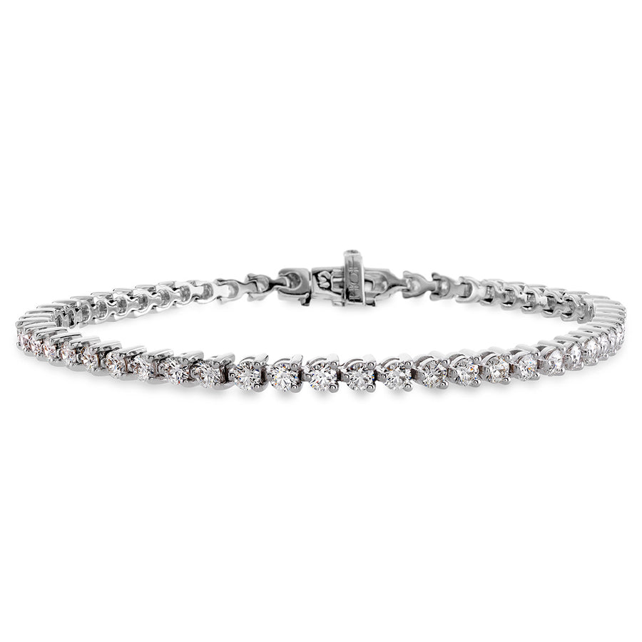 Temptation 6.80-7.00ct Diamond Tennis Bracelet in 18K White Gold, 7"