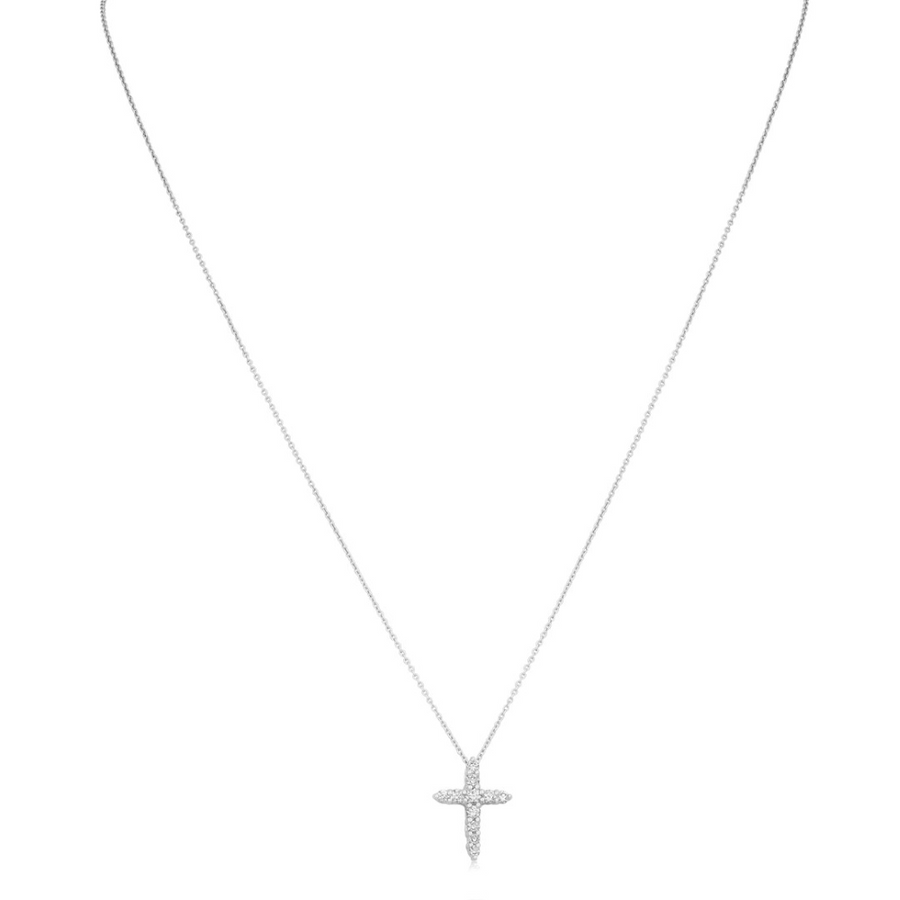 Cross Pendant with Diamonds