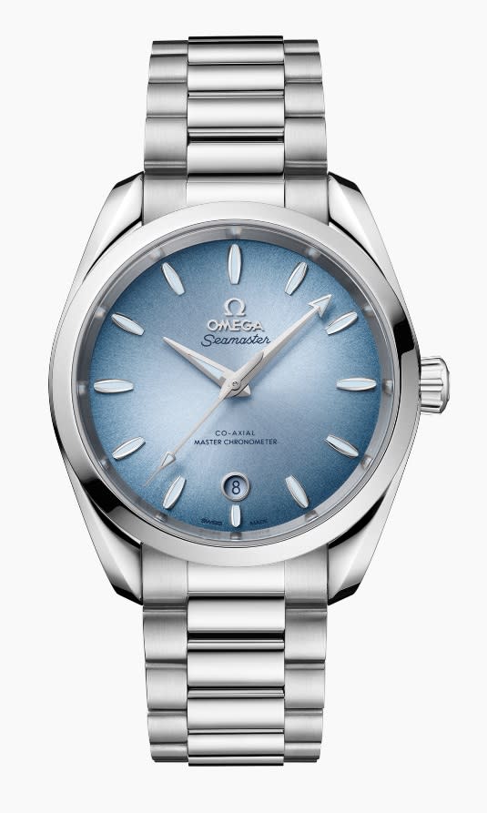 38mm Seamaster Aqua Terra 150M Watch with Blue Ice Dial in Stainless Steel, Bracelet