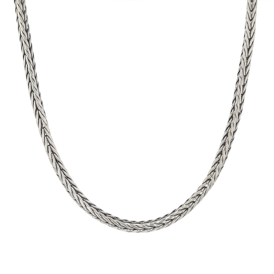 Konstantino Pink Tourmaline 3.5mm Braided Chain in Sterling Silver 18"