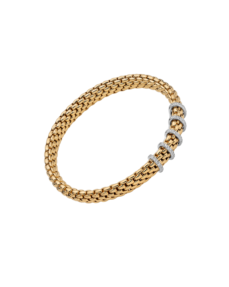 Vendome 0.37ct Diamond 7mm Bracelet in 18K Yellow Gold, size medium