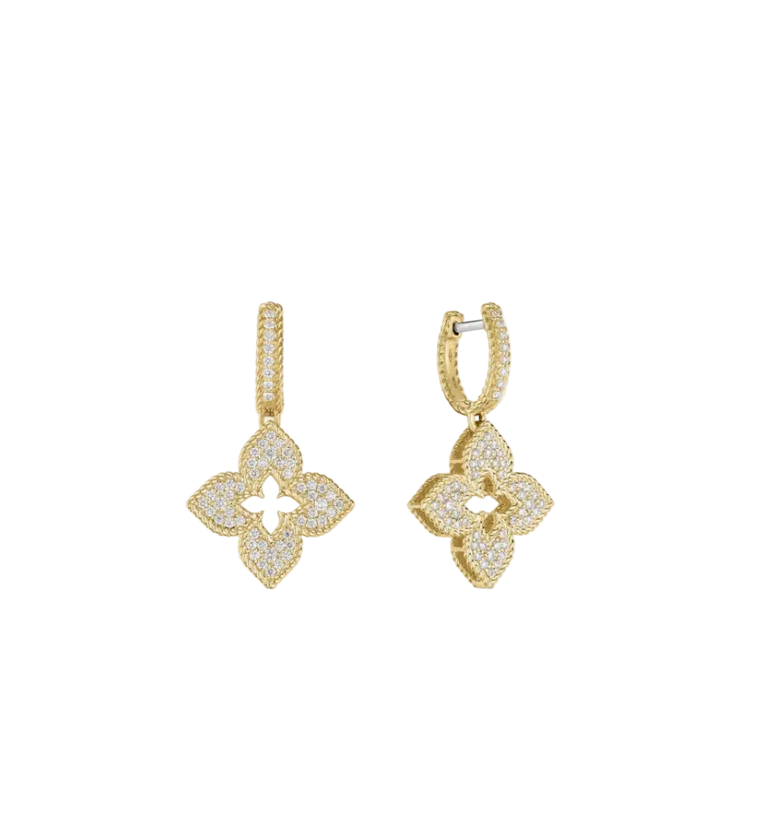 Venetian Princess 0.77ct Diamond Drop Earrings in 18K Yellow Gold